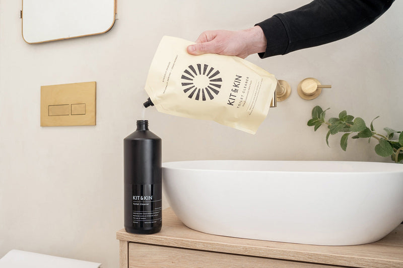 Kit & Kin plant-based toilet cleaner bottle