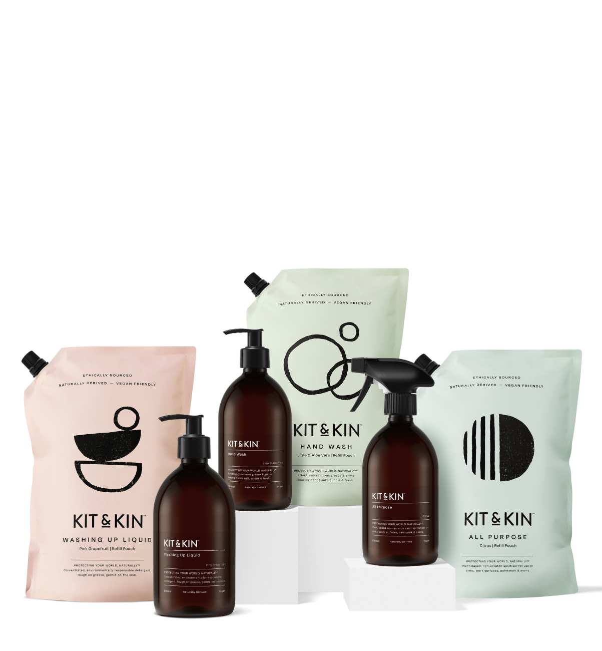 Daily Essentials Eco Cleaning Bundle | Plant-Based & Powerful | Kit & Kin