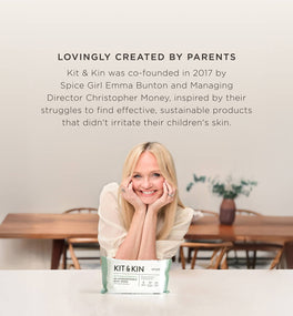 Kit & Kin eco brand founded by Spice Girl Emma Bunton, inspired by creating sustainable baby products for sensitive skin