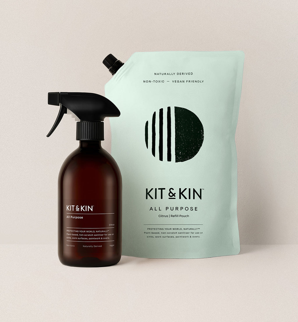 Kit & Kin non-toxic all-purpose cleaner eco cleaning refill bundle for safe, everyday use