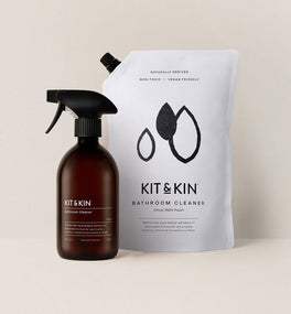 Kit & Kin non-toxic bathroom cleaner eco refill bundle, plant-based and sustainable