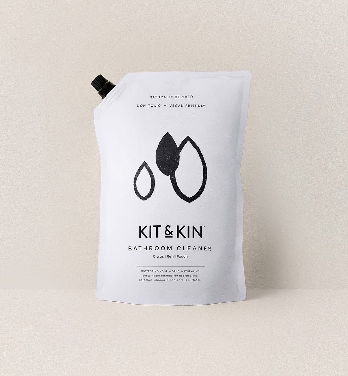 Kit & Kin non-toxic bathroom cleaner refill, eco-friendly and plant-based for safe cleaning