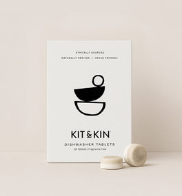 Kit & Kin non-toxic dishwasher tablets refill, eco-friendly and plant-based cleaning