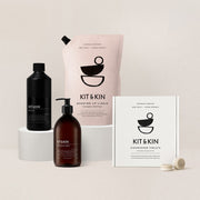 Kit & Kin non-toxic dishwashing cleaning bundle, with plant-based dishwashing products