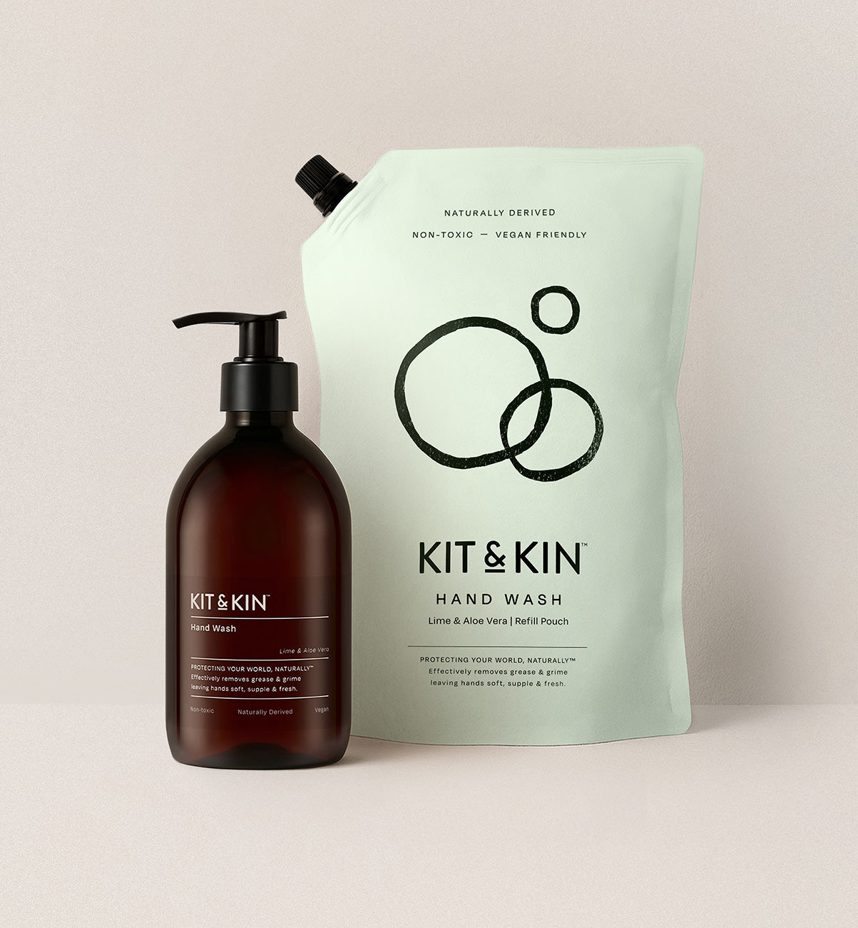 Kit & Kin non-toxic hypoallergenic handwash eco refill bundle, gentle and plant-based
