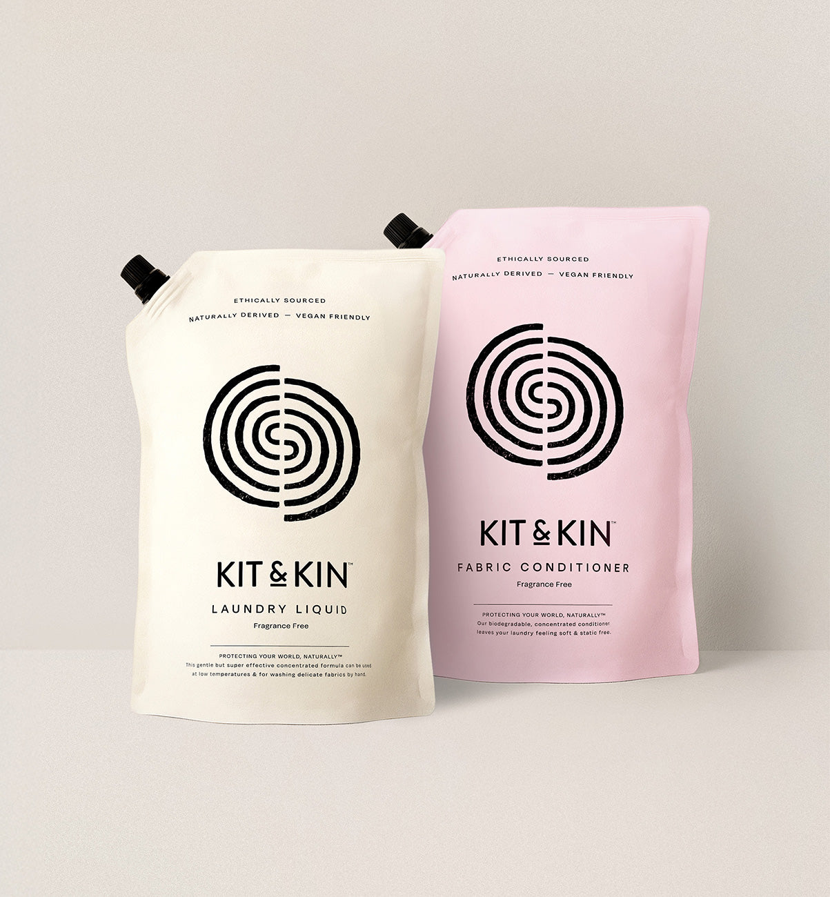 Kit & Kin non-toxic hypoallergenic laundry bundle, gentle and eco-friendly laundry care products for sensitive skin