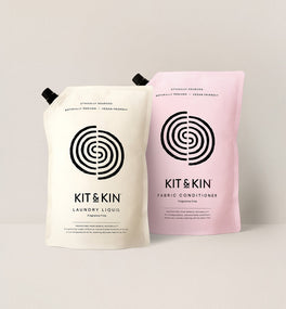 Kit & Kin non-toxic hypoallergenic laundry bundle, gentle and eco-friendly laundry care products for sensitive skin