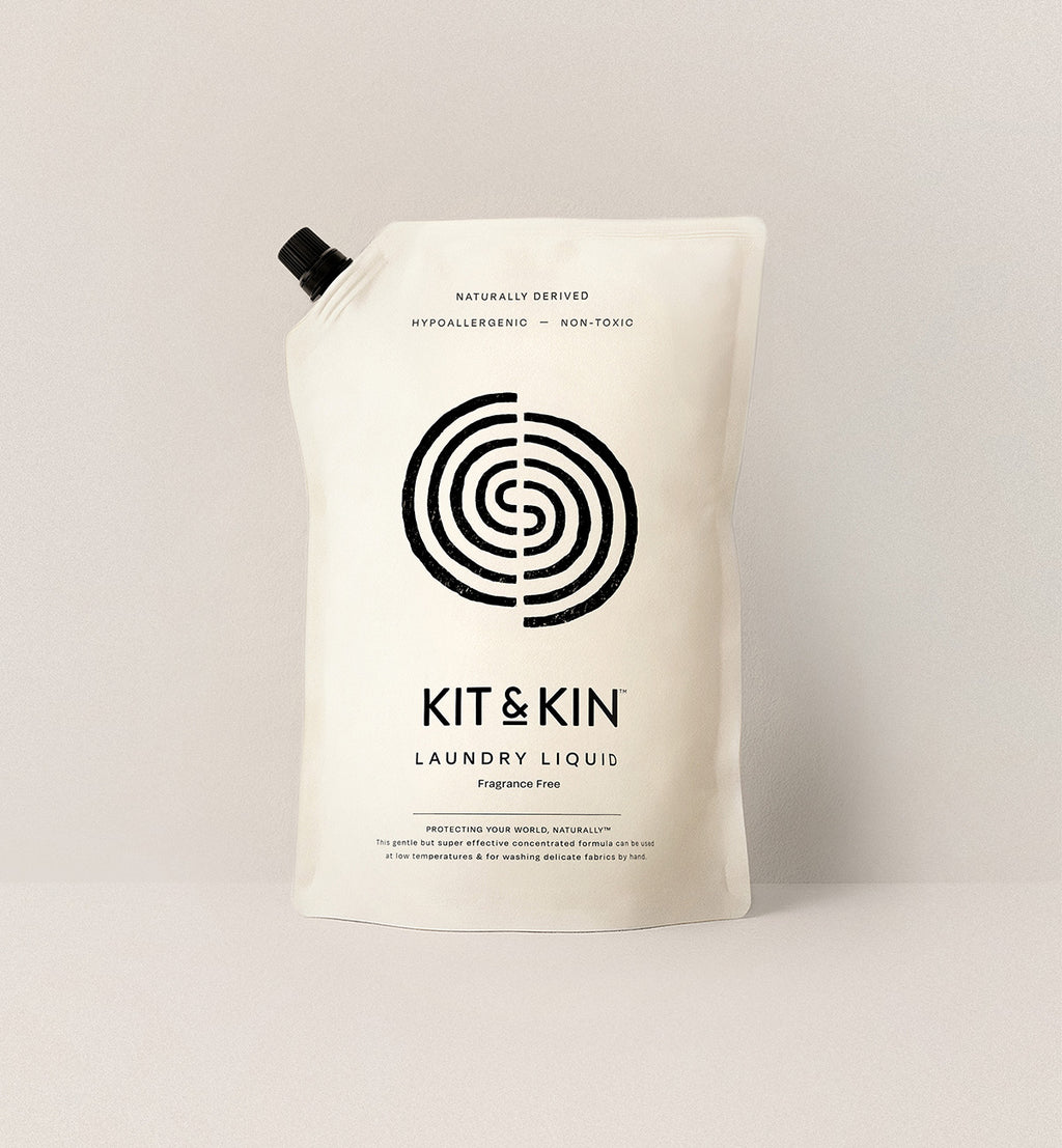 Kit & Kin non-toxic hypoallergenic laundry detergent refill, eco-friendly and suitable for sensitive skin and newborn clothing