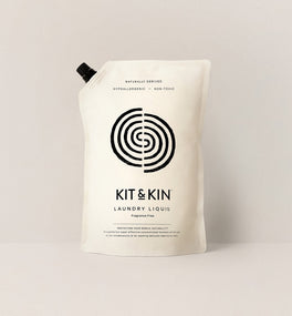 Our Kit & Kin eco laundry detergent is hypoallergenic and non-toxic, offering a powerful clean that’s suitable for sensitive skin