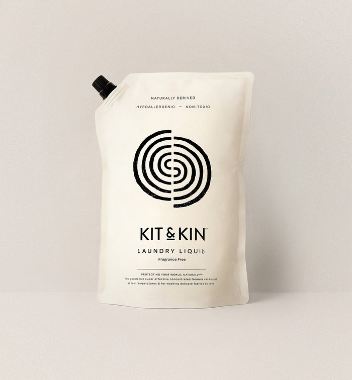 Kit & Kin non-toxic hypoallergenic laundry detergent refill, eco-friendly and suitable for sensitive skin and newborn clothing
