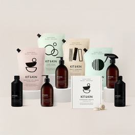Kit & Kin non-toxic kitchen cleaning bundle, with plant-based kitchen cleaners