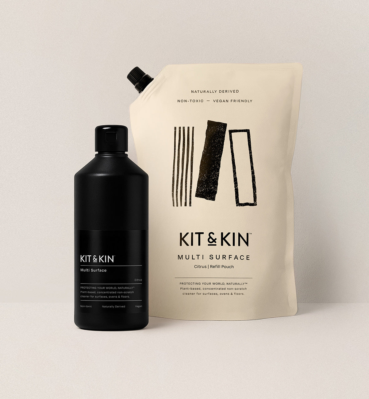 Kit & Kin non-toxic multi-surface eco cleaning refill bundle for everyday household cleaning