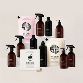 Kit & Kin non-toxic ultimate cleaning bundle, with plant-based household cleaning products plus refills