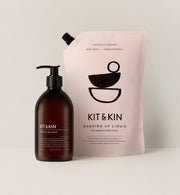 Kit & Kin non-toxic washing up liquid eco cleaning refill bundle, plant-based and sustainable