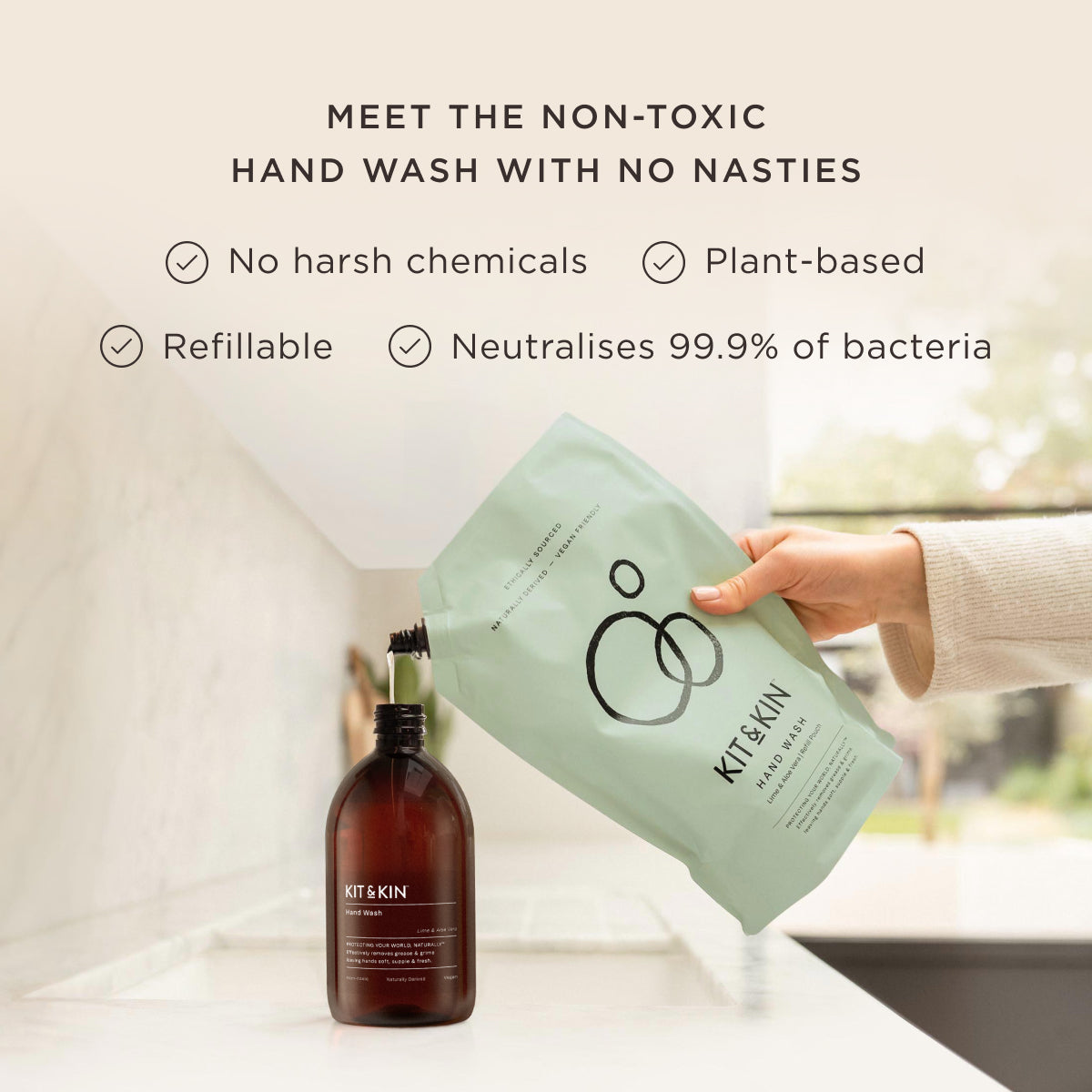 Eco Hand Wash For Sensitive Skin | Non-Toxic Cleaning | Kit & Kin
