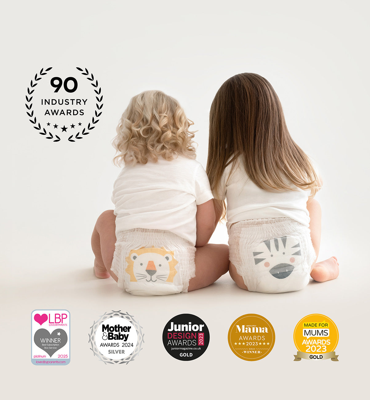 Award-winning Kit & Kin nappy pants, platinum Loved by Parents Award for eco nappies