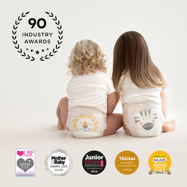 Award-winning Kit & Kin nappy pants, platinum Loved by Parents Award for eco nappies
