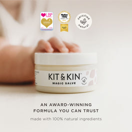 Award-winning Kit & Kin nappy rash cream made with natural plant-based ingredients