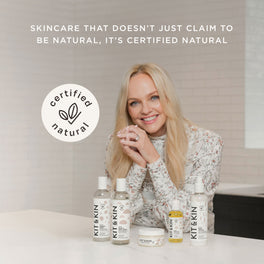 Emma Bunton with Kit & Kin natural mum and baby skincare range for gentle everyday care, made with natural plant-based ingredients