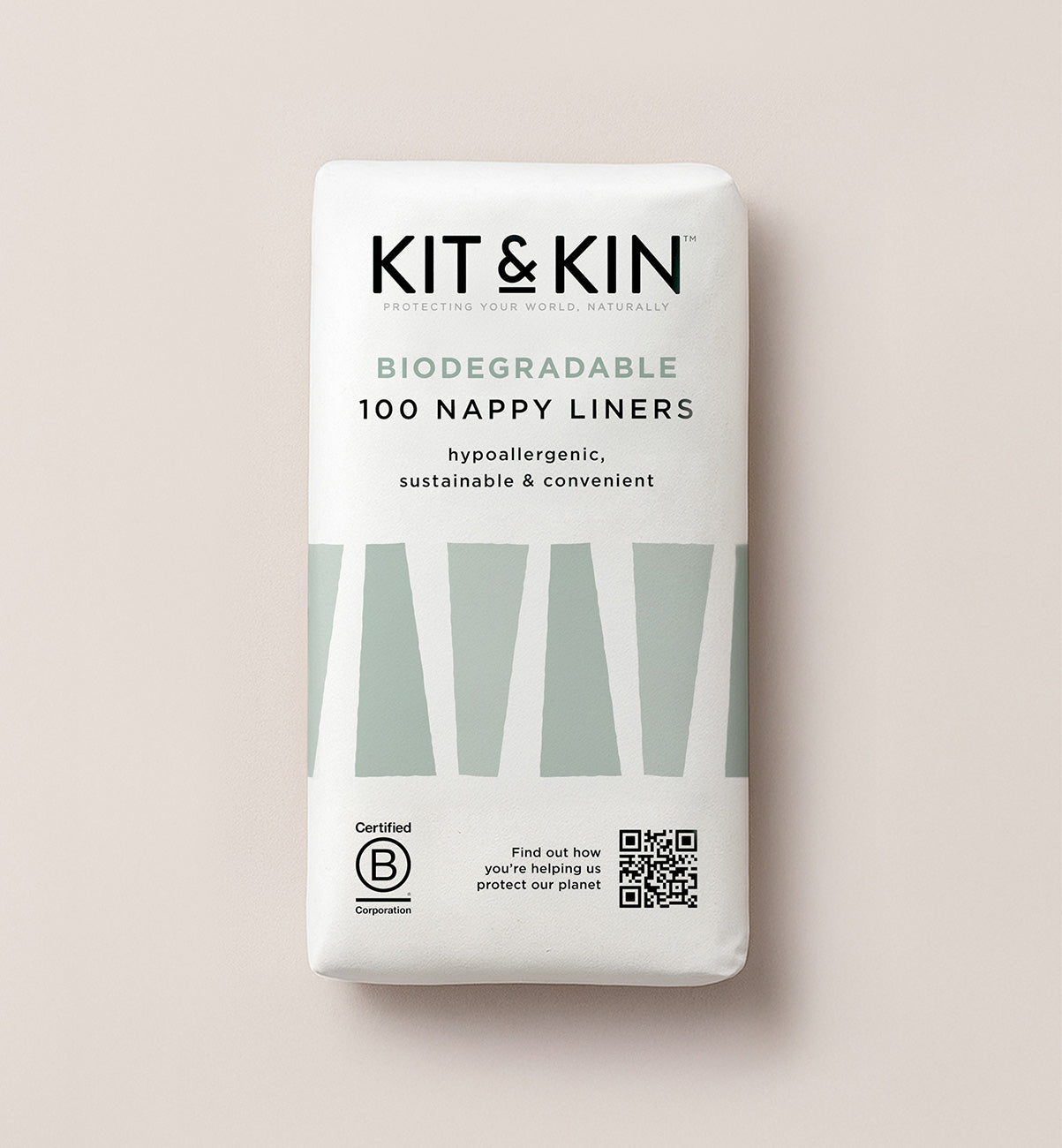 Kit & Kin biodegradable and hypoallergenic nappy liners for reusable cloth nappies 