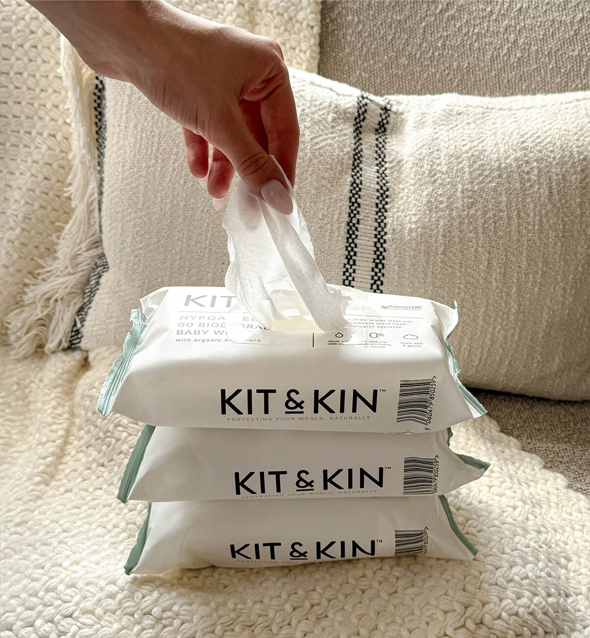 Kit & Kin easy dispense biodegradable baby wet wipes