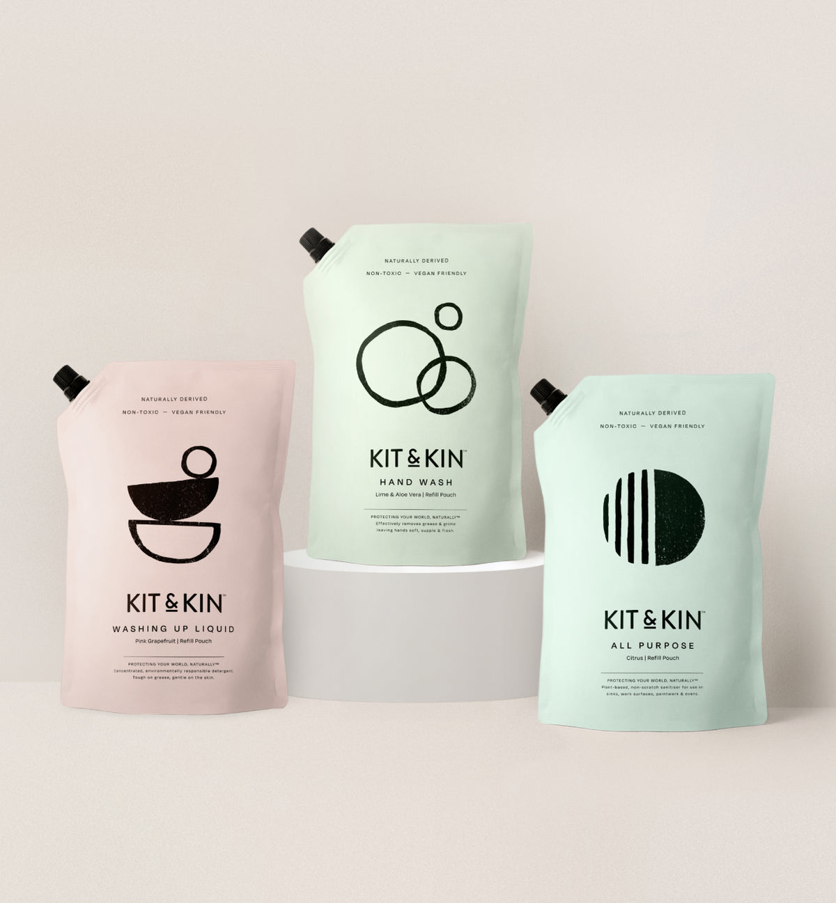 Bottle Kin Kitchen Daily Essentials Eco Cleaning Bundle | Plant-Based & Powerful | Kit & Kin