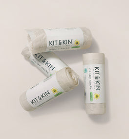 A bundle of Kit & Kin eco and biodegradable nappy bags are perfect for stocking up your changing bag essentials 