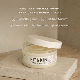 Kit & Kin hypoallergenic natural nappy rash cream, gentle on sensitive baby skin and non-toxic 