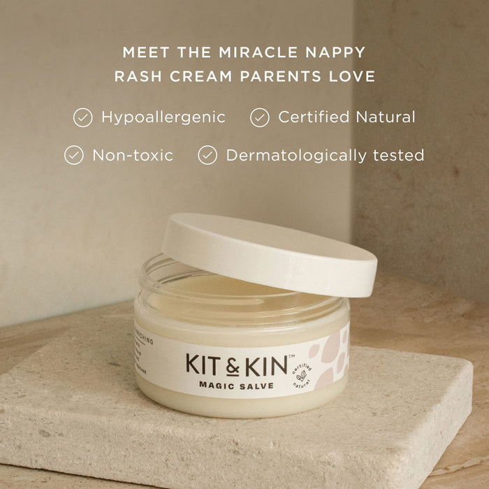 Kit & Kin hypoallergenic natural nappy rash cream, gentle on sensitive baby skin and non-toxic 
