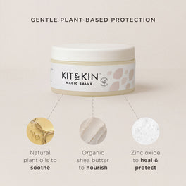 Kit & Kin plant-based nappy rash barrier cream to protect and soothe baby’s skin