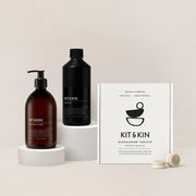 Kit & Kin non-toxic dishwashing cleaning bundle, plant-based washing up liquid and non-toxic dishwasher tablets 