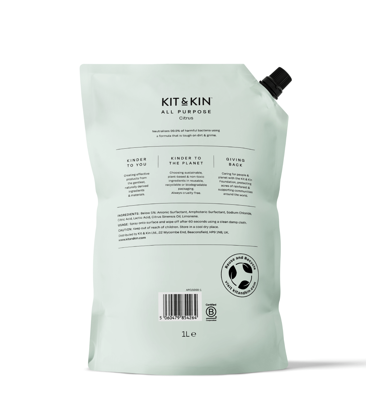 Kit And Kin Packaging Non-Toxic All Purpose Cleaner | Powerful Eco Cleaning | Kit & Kin