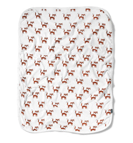 100% organic jersey fox blanket