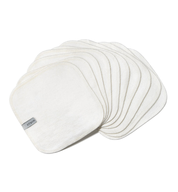 Fanned out reusable baby wipes